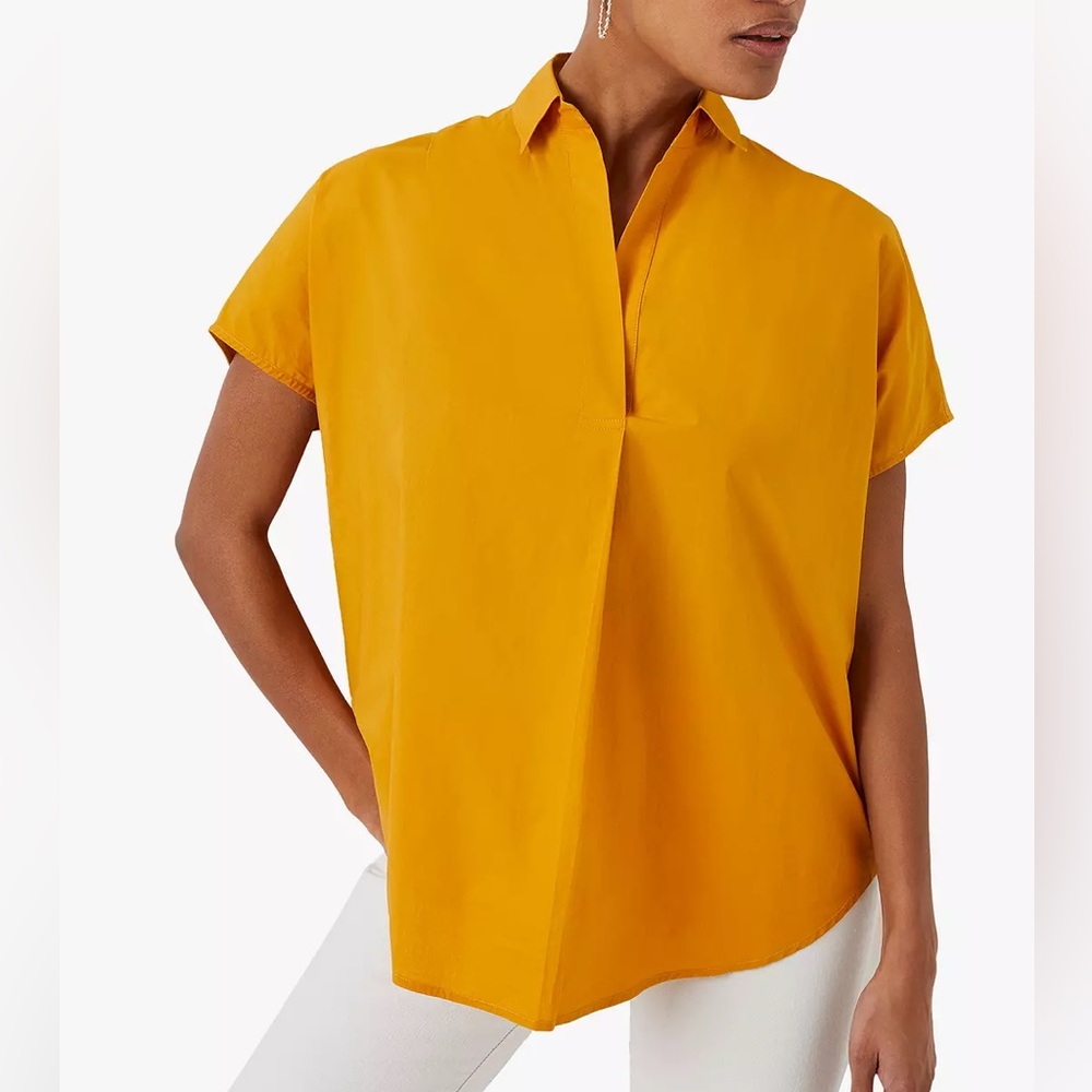 French Connection Cele Rhodes Poplin Short Sleeve Shirt